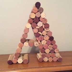 🅰️🍷 Letter A red wine Cork Decor 🍷🅰️
